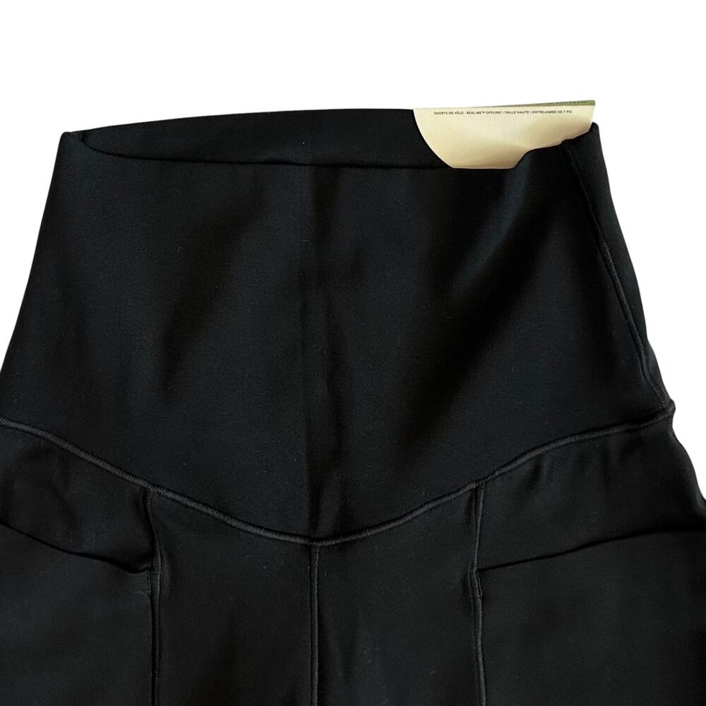 NWT Aerie Offline Real Me Hi-Rise Pocket Bike Short 7" Inseam Black Size XXS - Picture 3 of 8